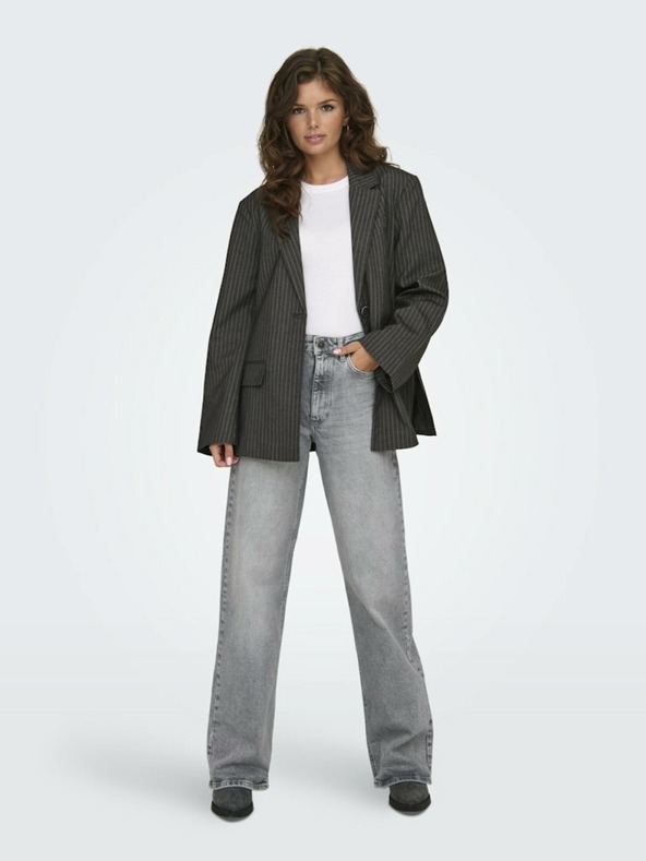 ONLY Svetlošedé dámske džínsy širokého strihu ONLY Juicy