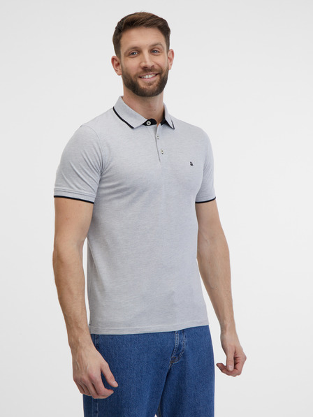Jack & Jones Šedá pruhovaná polokošeľa Jack & Jones Paulos
