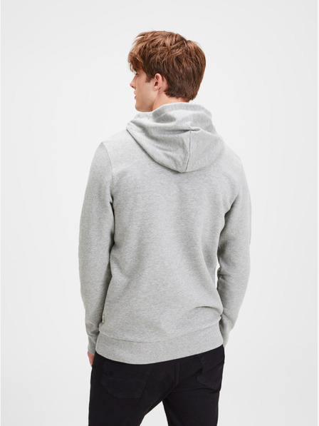 Jack & Jones Šedá žíhaná mikina s potlačou Jack & Jones