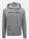 Jack & Jones Šedá žíhaná mikina s potlačou Jack & Jones