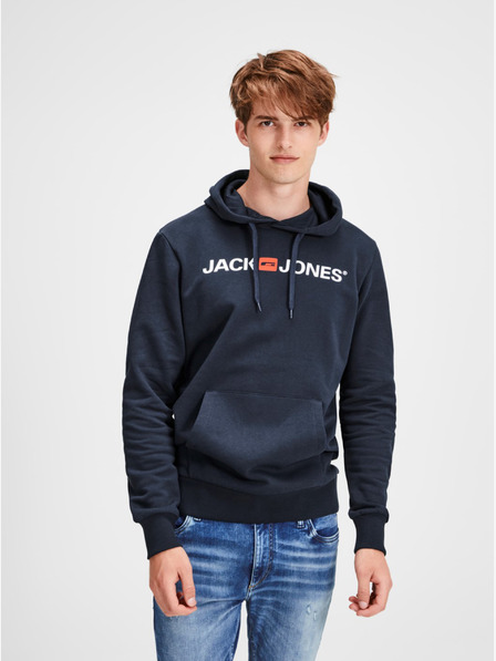 Jack & Jones Tmavomodrá mikina s potlačou Jack & Jones Corp