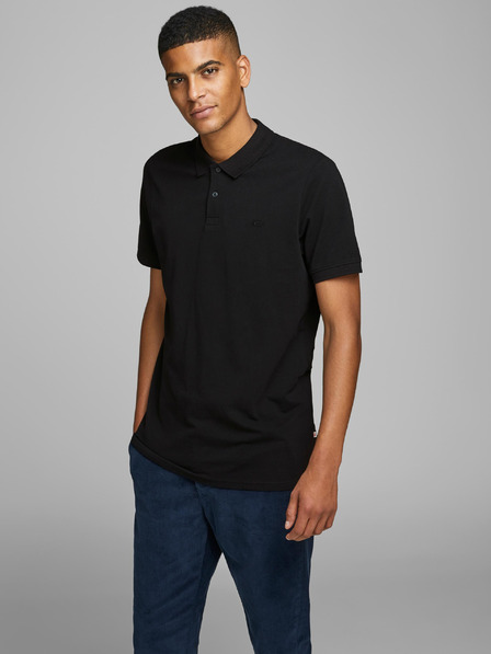 Jack & Jones Čierna polokošeľa Jack & Jones
