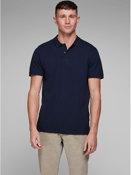 Jack & Jones Modrá základná polokošeľa Jack & Jones