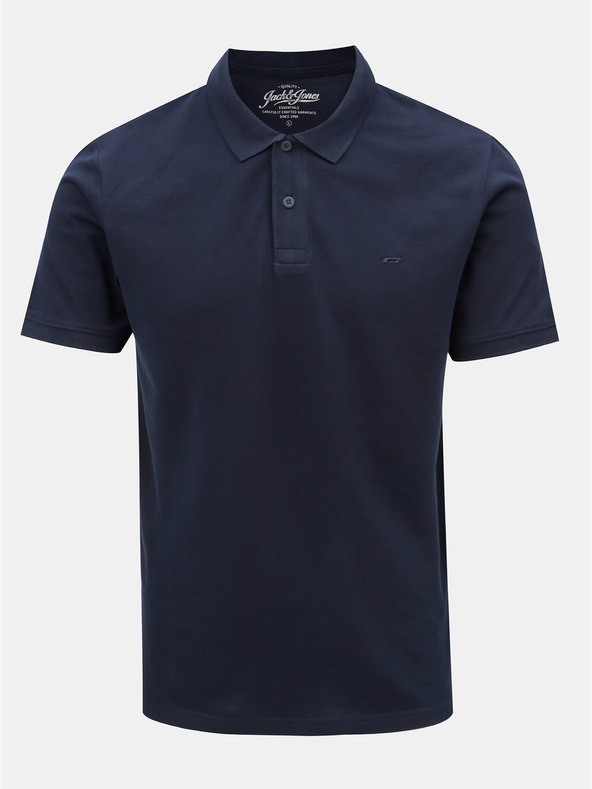 Jack & Jones Modrá základná polokošeľa Jack & Jones