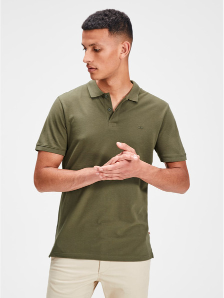 Jack & Jones Khaki polokošeľa Jack & Jones