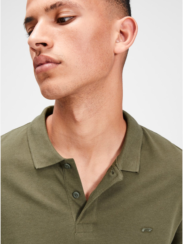 Jack & Jones Khaki polokošeľa Jack & Jones