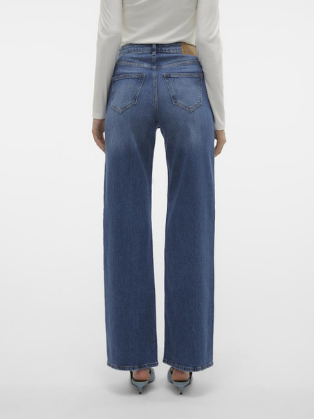 Vero Moda Modré dámske džínsy širokého strihu Vero Moda Tessa