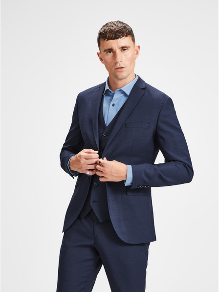 Jack & Jones Jack & Jones Laris tmavomodré sako z vlnenej zmesi
