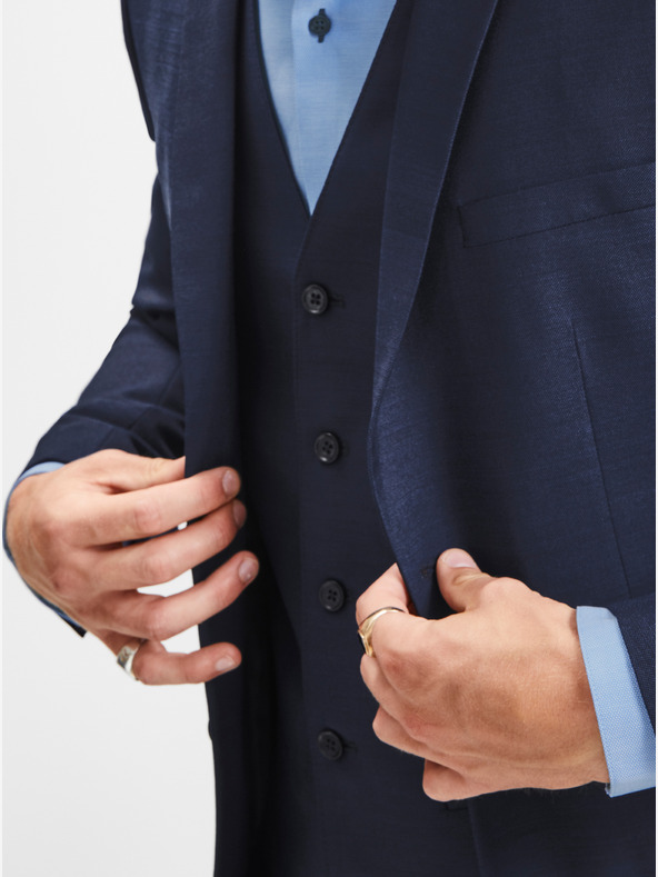 Jack & Jones Jack & Jones Laris tmavomodré sako z vlnenej zmesi
