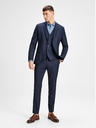 Jack & Jones Jack & Jones Laris tmavomodré oblekové nohavice z vlnenej zmesi