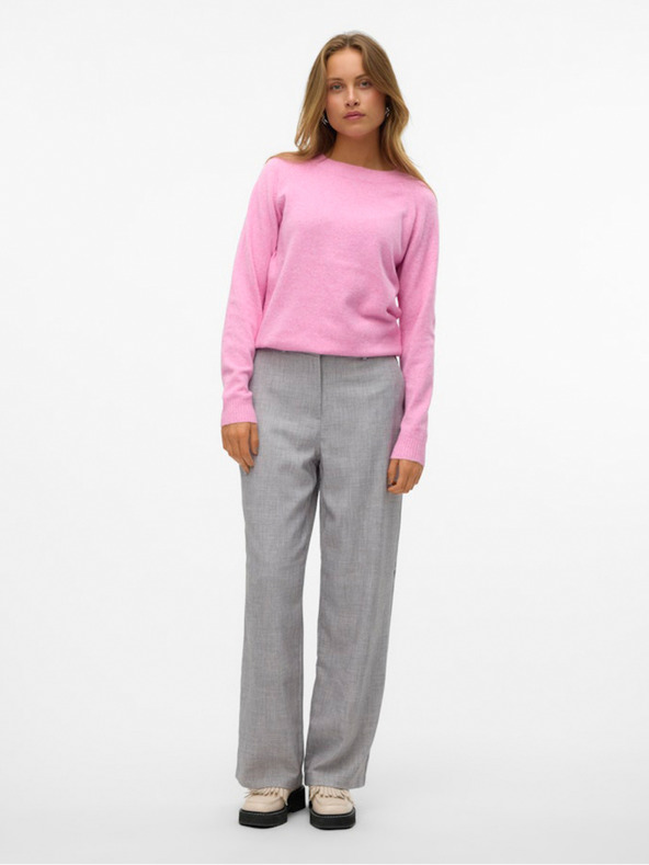 Vero Moda Ružový dámsky sveter Vero Moda Doffy