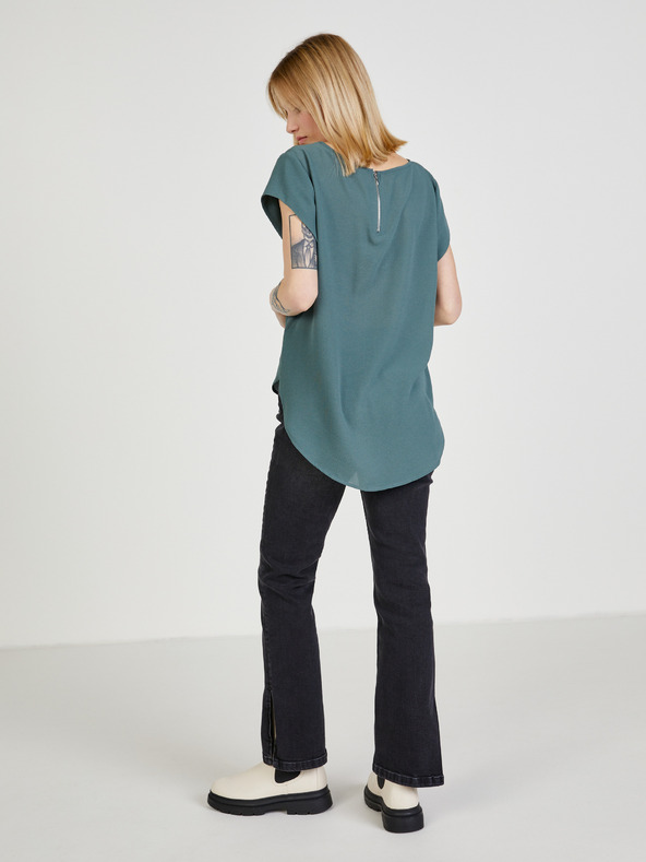 ONLY Zelená blúzka so zipsom na chrbte ONLY Vic