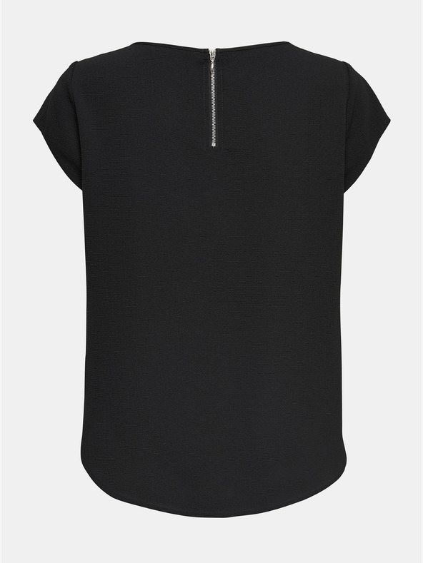 ONLY Čierna blúzka so zipsom na chrbte ONLY Vic