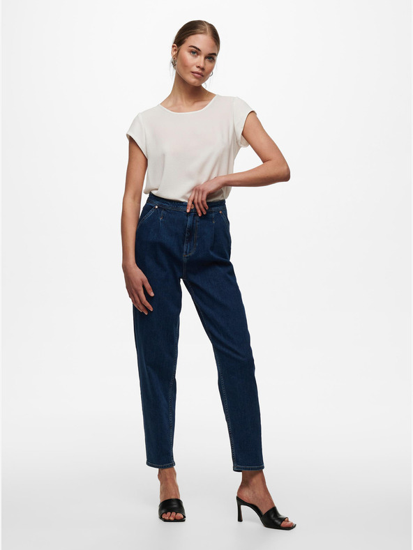 ONLY Krémová blúzka so zadným zipsom ONLY Vic