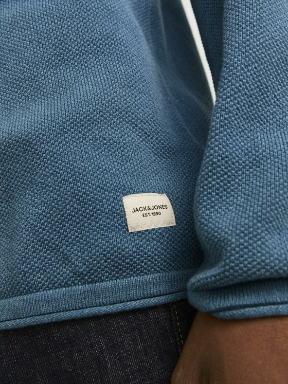 Jack & Jones Modrý pánsky sveter Jack & Jones Hill