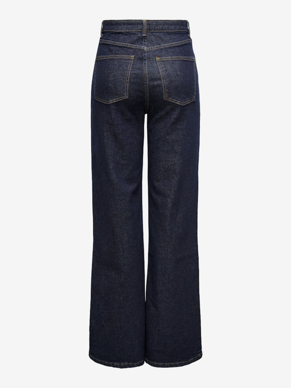 ONLY Tmavomodré dámske džínsy so širokými nohavicami ONLY Juicy