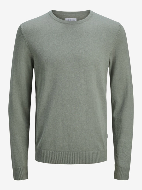 Jack & Jones Zelený pánsky sveter Jack & Jones Emil