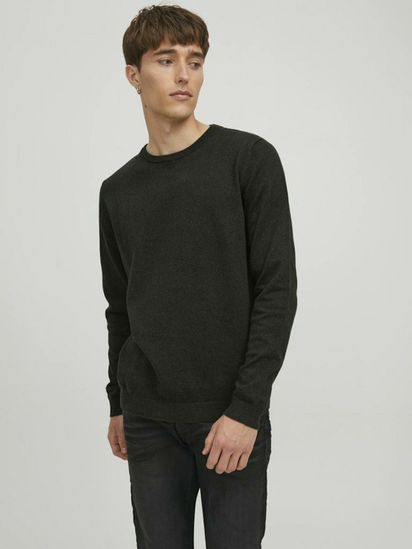 Jack & Jones Tmavozelený pánsky sveter Jack & Jones