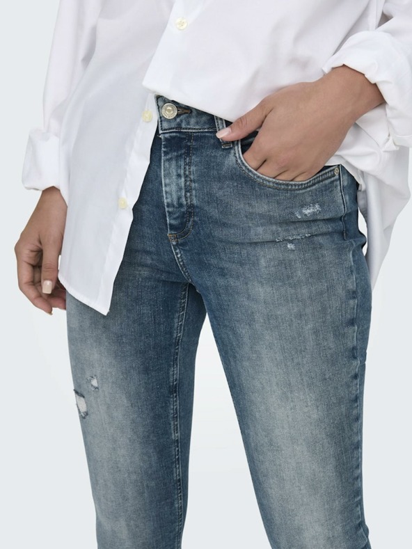 ONLY Modré dámske skinny džínsy ONLY Blush