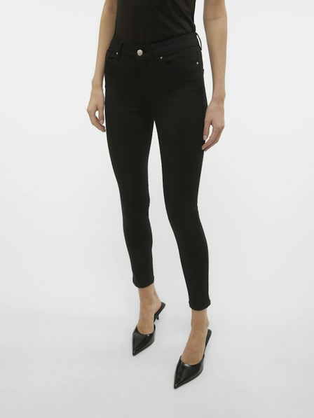 Vero Moda Čierne dámske úzke džínsy Vero Moda Flash