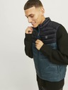 Jack & Jones Čierno-modrá pánska prešívaná vesta Jack & Jones