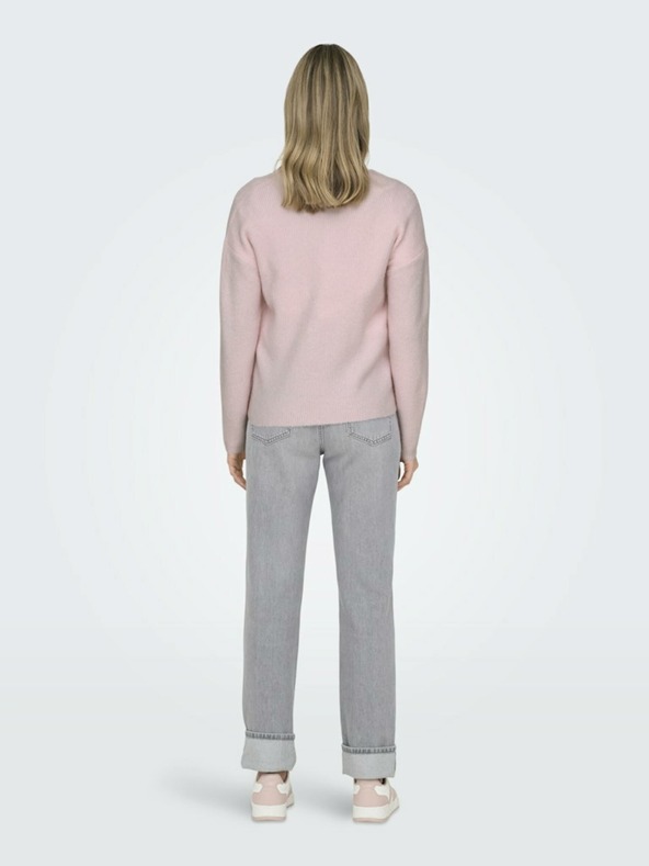 ONLY Ružový dámsky sveter ONLY Camilla