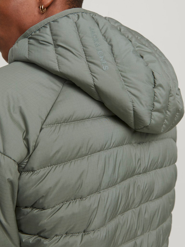 Jack & Jones Zelená pánska prešívaná bunda Jack & Jones