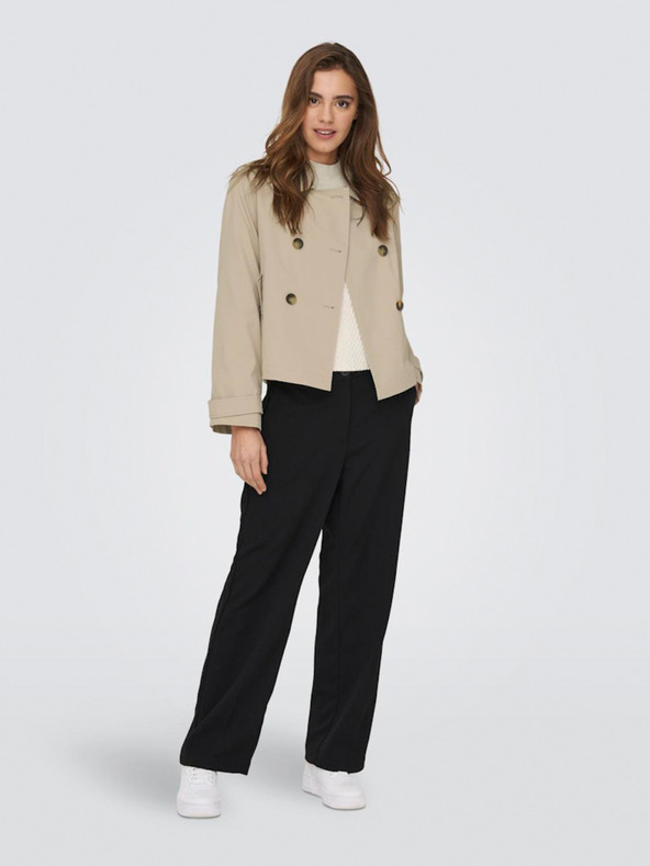 ONLY Béžový dámsky krátky trenčkot ONLY April