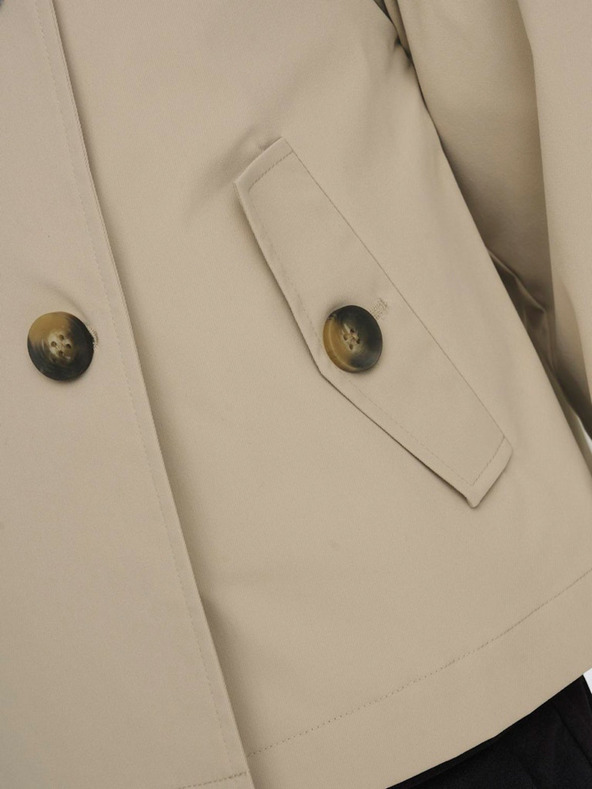 ONLY Béžový dámsky krátky trenčkot ONLY April