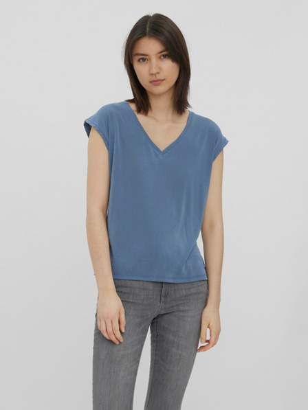 Vero Moda Modré dámske tričko Vero Moda Filli