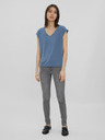 Vero Moda Modré dámske tričko Vero Moda Filli