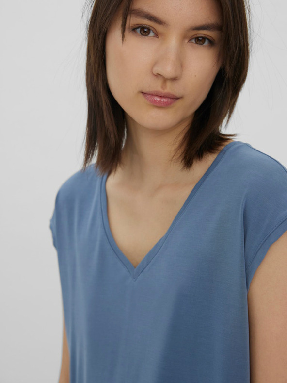 Vero Moda Modré dámske tričko Vero Moda Filli