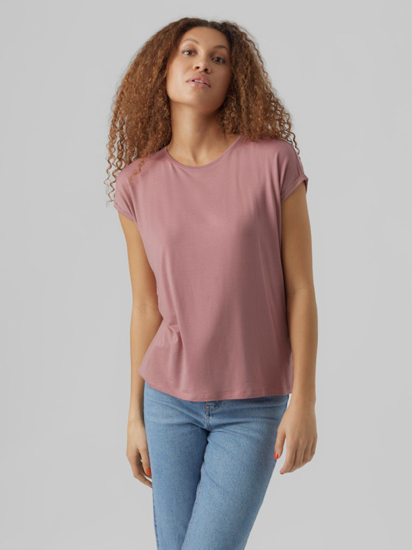 Vero Moda Ružové dámske tričko Vero Moda Ava