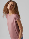 Vero Moda Ružové dámske tričko Vero Moda Ava
