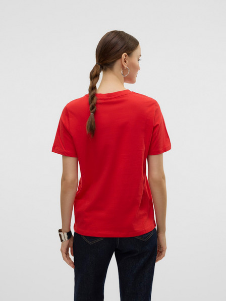 Vero Moda Červené dámske tričko Vero Moda Paulina