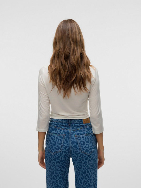 AWARE by VERO MODA Biele dámske tričko AWARE by VERO MODA Fiona