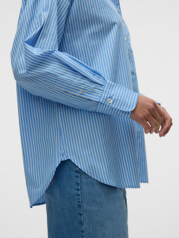 AWARE by VERO MODA Modré dámske pruhované tričko AWARE by VERO MODA