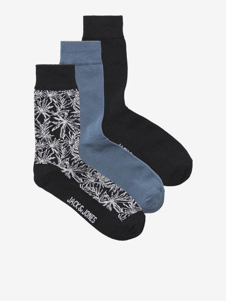 Jack & Jones Sada troch párov pánskych ponožiek v čiernej a modrej farbe Jack & Jones