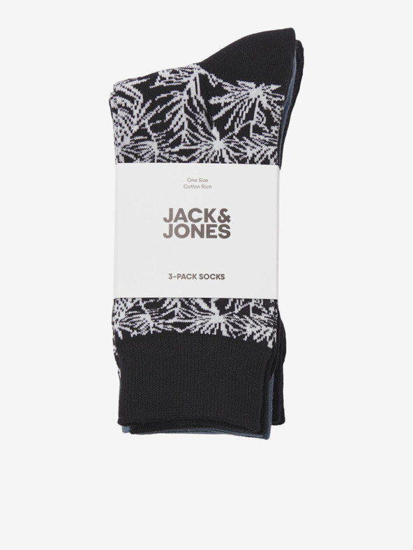 Jack & Jones Sada troch párov pánskych ponožiek v čiernej a modrej farbe Jack & Jones