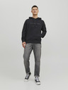 Jack & Jones Čierna pánska mikina Jack & Jones Star s kapucňou
