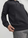Jack & Jones Čierna pánska mikina Jack & Jones Star s kapucňou