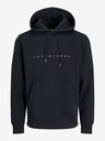 Jack & Jones Čierna pánska mikina Jack & Jones Star s kapucňou