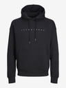 Jack & Jones Čierna pánska mikina Jack & Jones Star s kapucňou