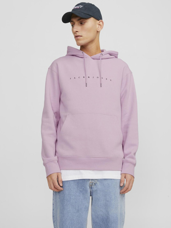 Jack & Jones Svetloružová pánska mikina s kapucňou Jack & Jones Star