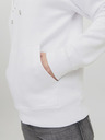 Jack & Jones Biela pánska mikina Jack & Jones Star s kapucňou