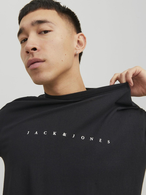 Jack & Jones Čierna pánska mikina s kapucňou Jack & Jones Star