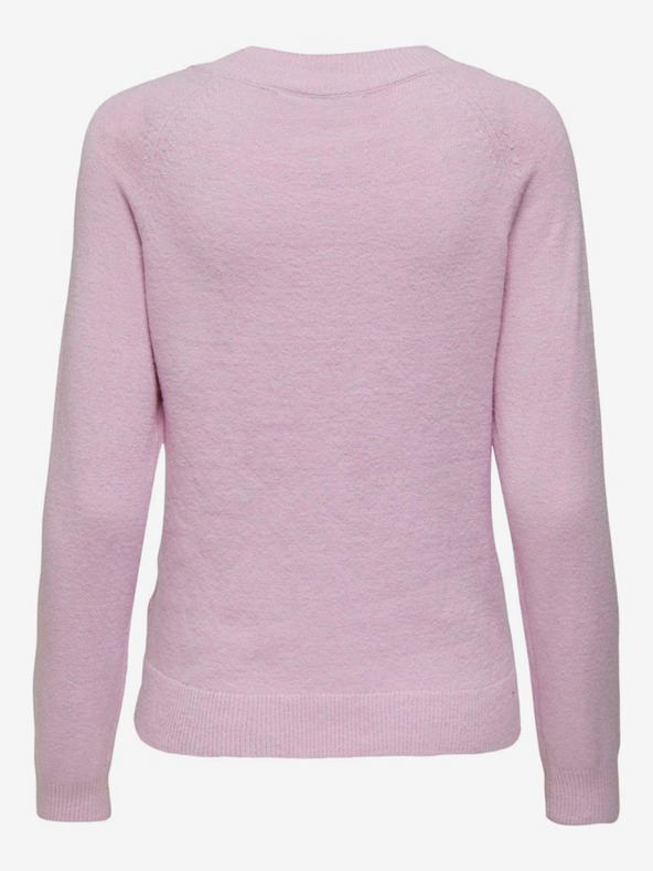 ONLY Svetloružový dámsky sveter ONLY Rica