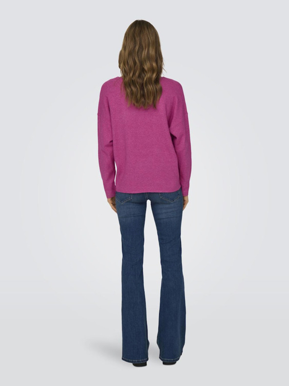 ONLY Ružový dámsky sveter ONLY Rica