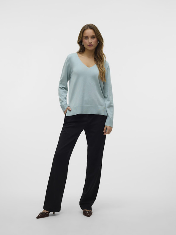 Vero Moda Zelený dámsky sveter Vero Moda Silje