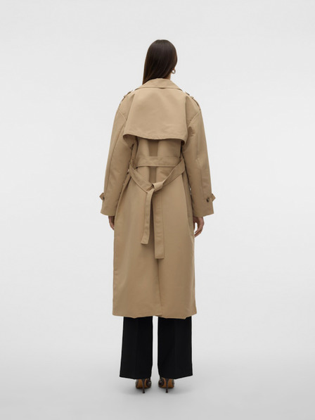 Vero Moda Béžový dámsky kabát Vero Moda Chloe